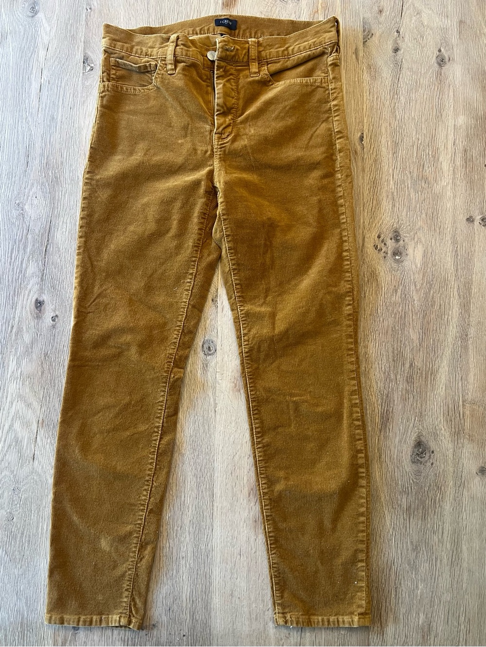 J.Crew Factory Camel Stretch Corduroy Skinny Pants Size 27